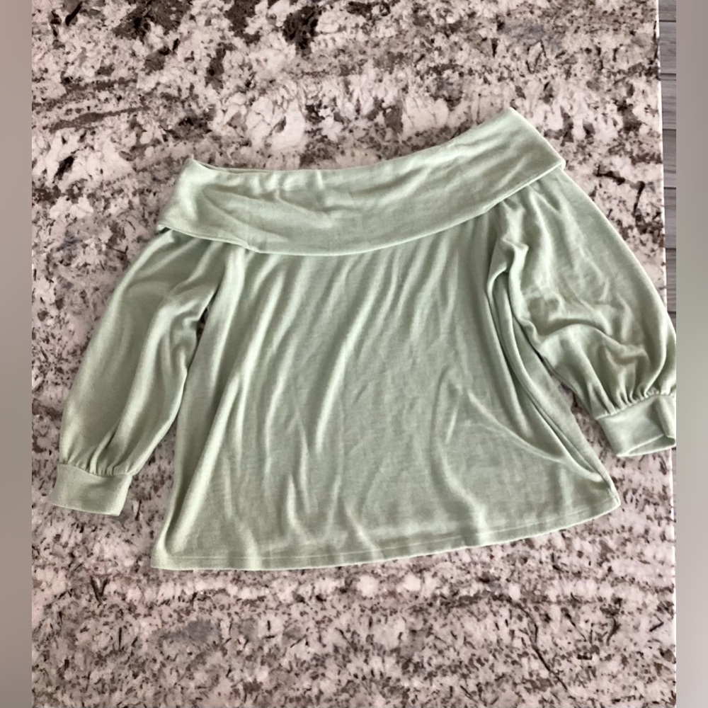 A.N.A a new approach, XL, green off the shoulder sweater